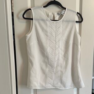 Kasper Women's Cream Sleeveless Blouse
